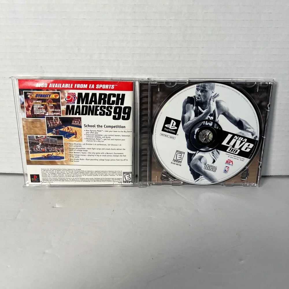 NBA Live 99 Sony PlayStation 1 PS1 EA Sports Basketball Antoine Walker SLUS-0073